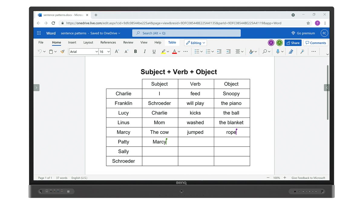 Sentence pattern exercises