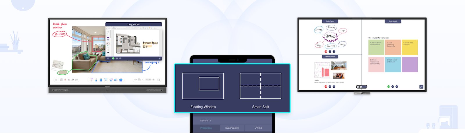 Instashare 2, Flexible team collaboration for everyone, Floating Window, Smart Split mode